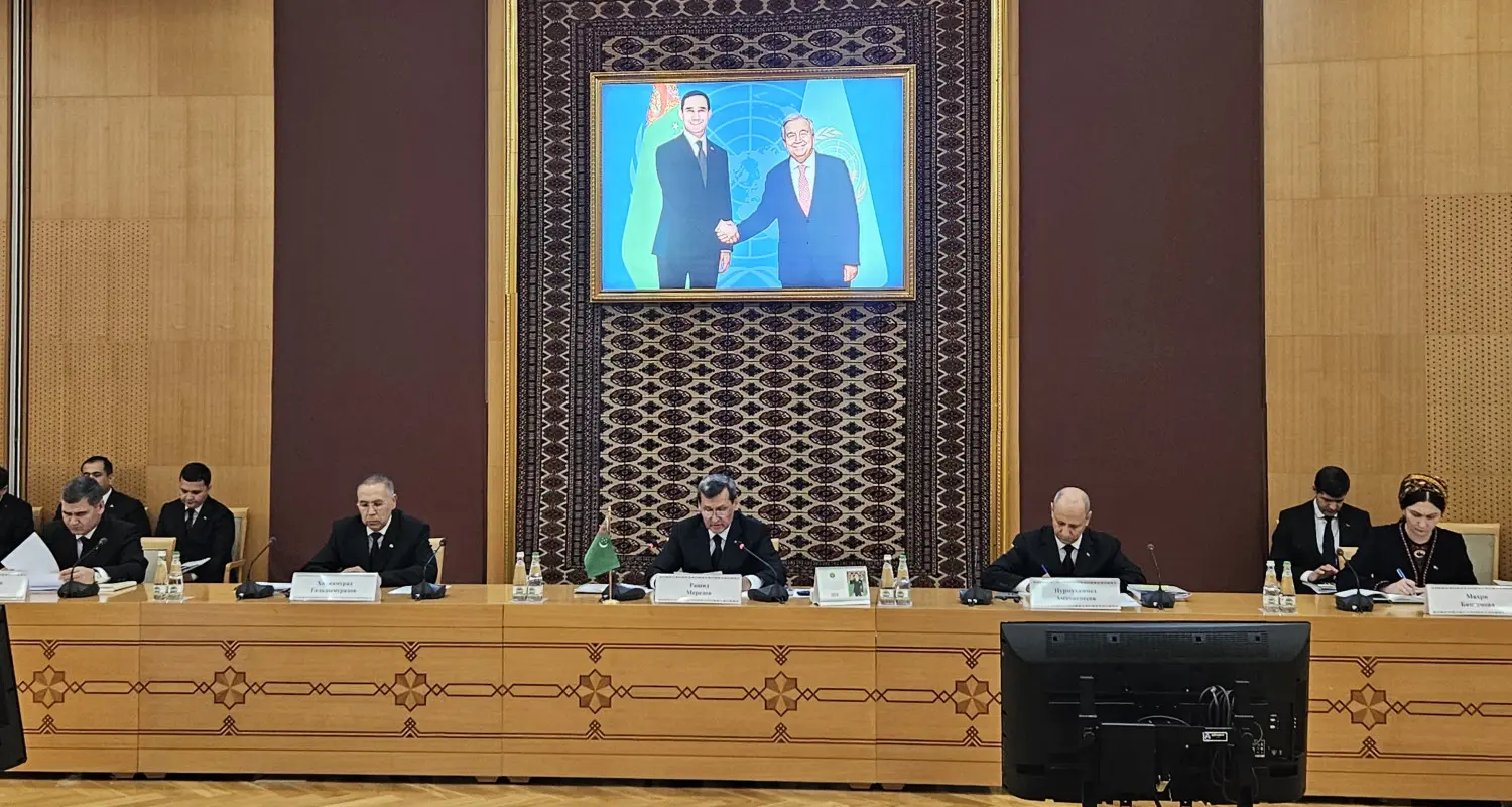 Türkmenistanyň DIM-de “Türkmenstan-BMG” Strategik maslahat beriş geňeşiniň birinji mejlisi geçirildi